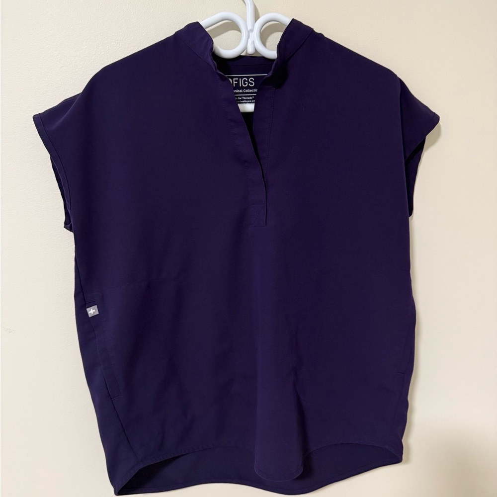 Figs Rafaela Purple Jam Scrub Top XS